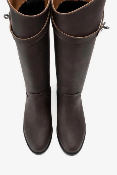 Prologue Shoes Yoko Knee High Boot In Brown