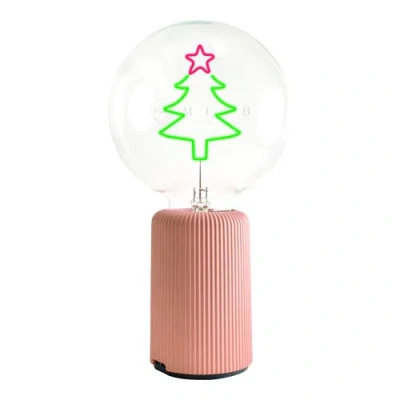 Mitb Xmas Tree Portable Table Lamp In Pink