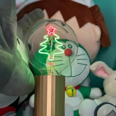 Mitb Xmas Tree Portable Table Lamp In Pink