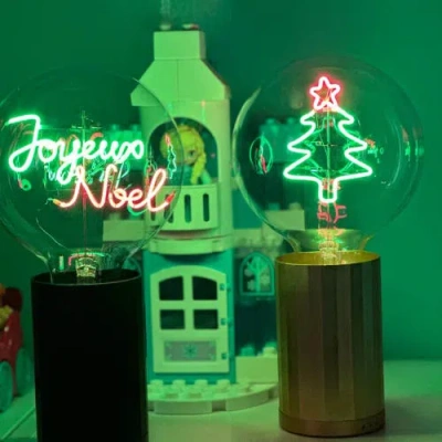 Mitb Xmas Tree Portable Table Lamp In Pink