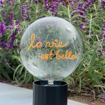 Mitb La Vie Est Belle Portable Table Lamp In Green