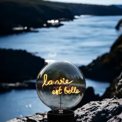 Mitb La Vie Est Belle Portable Table Lamp In Green