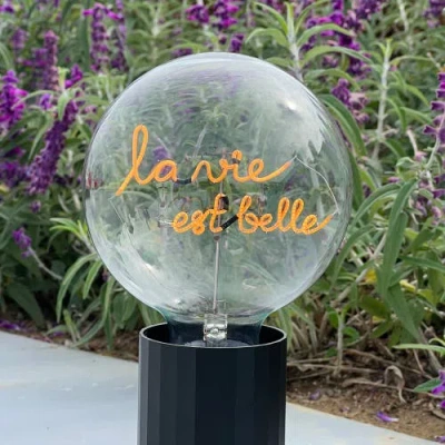 Mitb La Vie Est Belle Portable Table Lamp In Gold