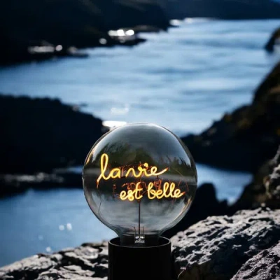 Mitb La Vie Est Belle Portable Table Lamp In Gold