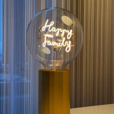 Mitb Happy Family Portable Table Lamp In Gold