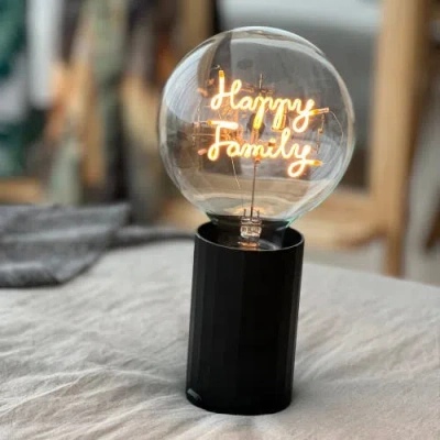 Mitb Happy Family Portable Table Lamp In Black