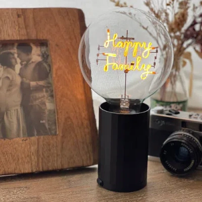 Mitb Happy Family Portable Table Lamp In Yellow