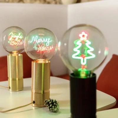 Mitb Jingle Bells Portable Table Lamp In Green