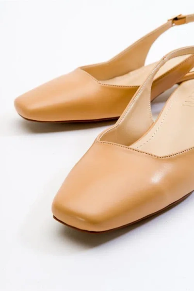 Prologue Shoes State Round Toe Slingback Pump In Brown