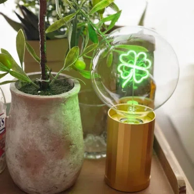 Mitb Clover Portable Table Lamp In Green