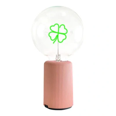 Mitb Clover Portable Table Lamp In Pink