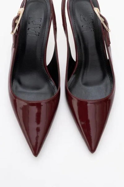 Prologue Shoes Arty Pointed Toe Slingback Pump In Burgundy