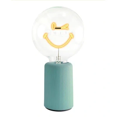 Mitb Smiley World Kidness Portable Table Lamp In Blue