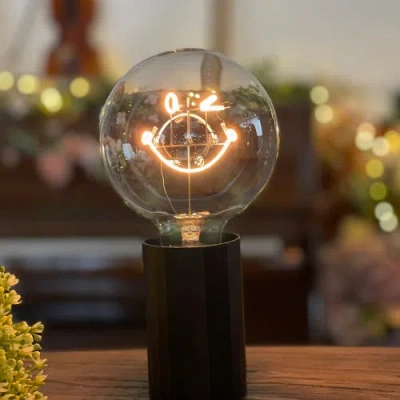 Mitb Smiley World Kidness Portable Table Lamp In Gold