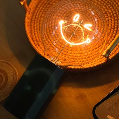 Mitb Smiley World Kidness Portable Table Lamp In Blue