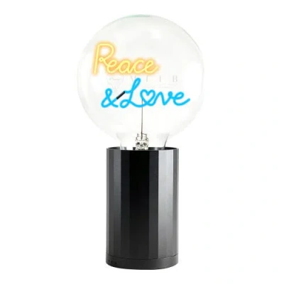 Mitb Peace And Love Portable Table Lamp In Black