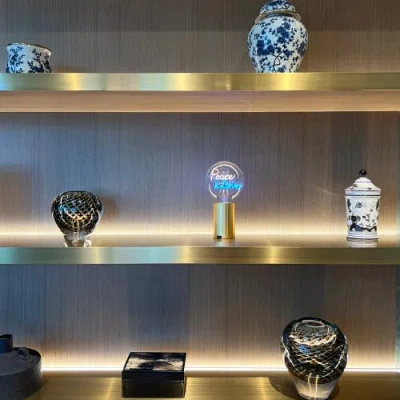 Mitb Peace And Love Portable Table Lamp In Green