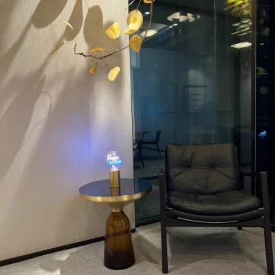 Mitb Peace And Love Portable Table Lamp In Blue