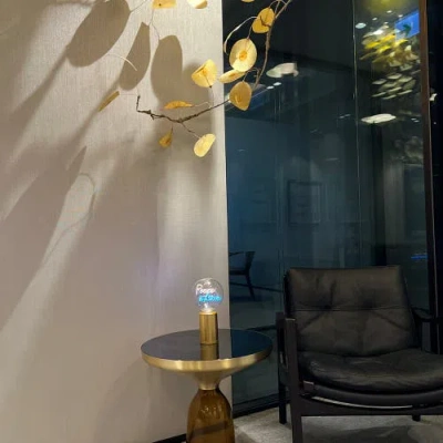 Mitb Peace And Love Portable Table Lamp In Green