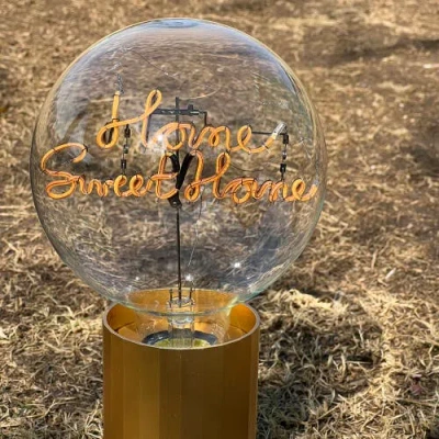 Mitb Home Sweet Home Portable Table Lamp In Green