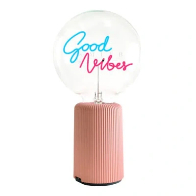 Mitb Good Vibes Portable Table Lamp In Pink
