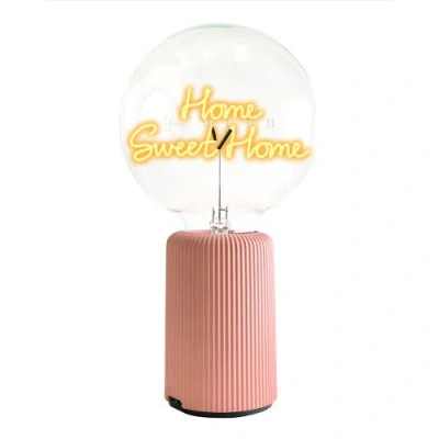 Mitb Home Sweet Home Portable Table Lamp In Pink