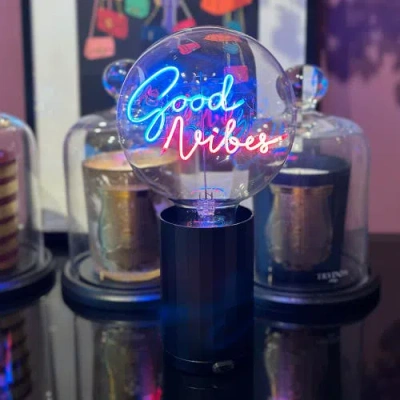 Mitb Good Vibes Portable Table Lamp In Pink