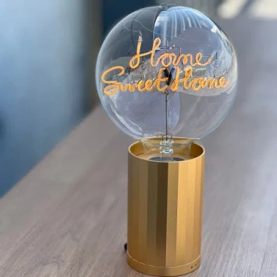 Mitb Home Sweet Home Portable Table Lamp In Gold