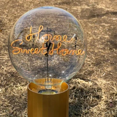 Mitb Home Sweet Home Portable Table Lamp In Pink