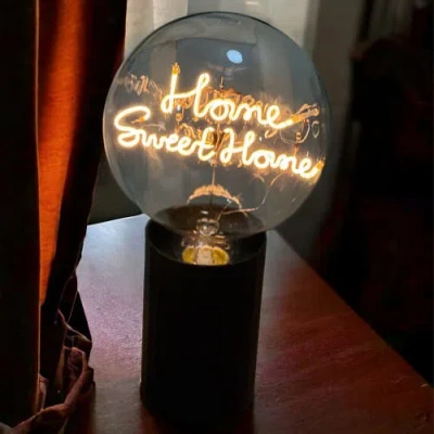 Mitb Home Sweet Home Portable Table Lamp In Green