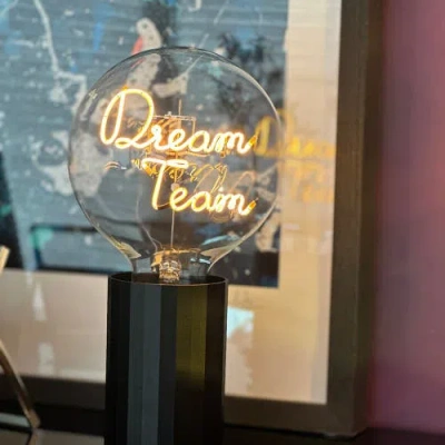 Mitb Dream Team Portable Table Lamp In White