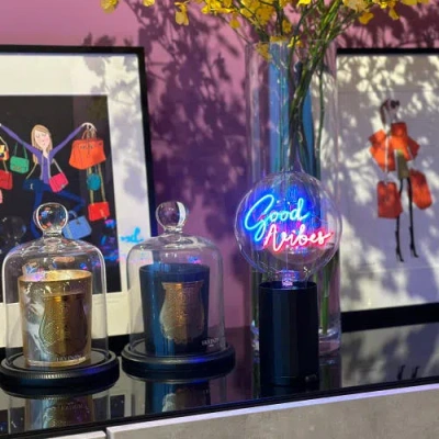 Mitb Good Vibes Portable Table Lamp In Gold