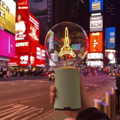 Mitb Eiffel Tower Portable Table Lamp In Blue