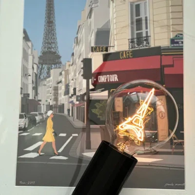 Mitb Eiffel Tower Portable Table Lamp In Green
