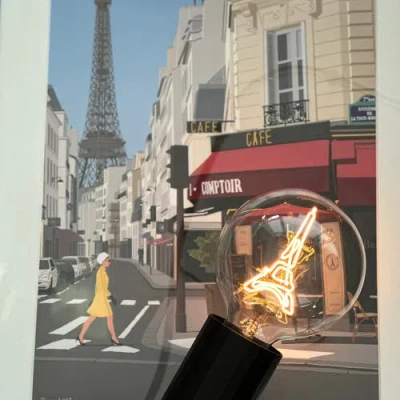 Mitb Eiffel Tower Portable Table Lamp In Gold