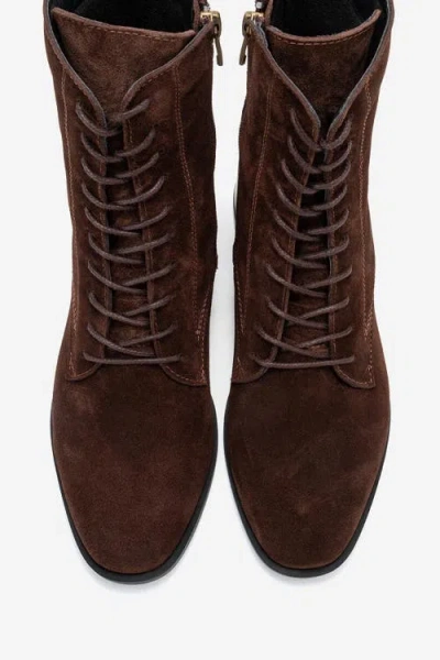 Forever & Always Shoes Avia Leather Block Heel Boot In Brown