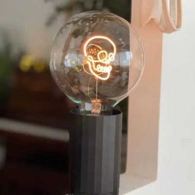 Mitb Skull Portable Table Lamp In Pink