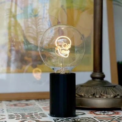 Mitb Skull Portable Table Lamp In Pink