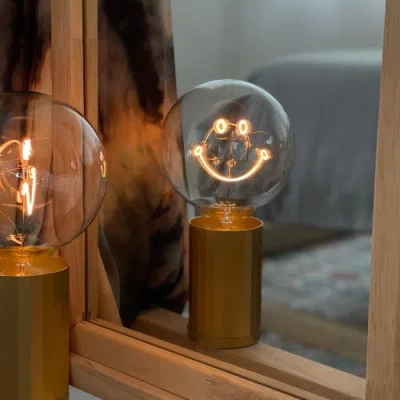 Mitb Smiley Portable Table Lamp In Pink