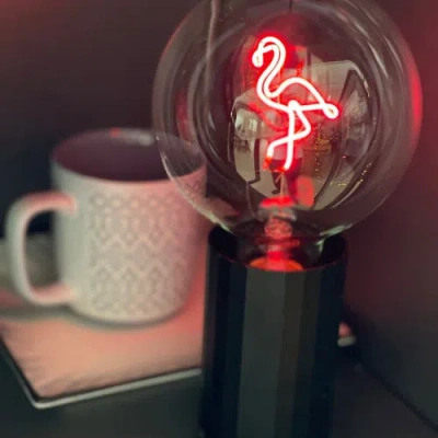 Mitb Flamingo Portable Table Lamp In Blue