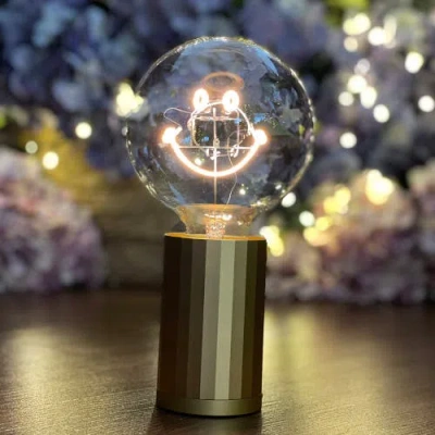 Mitb Smiley Portable Table Lamp In Green