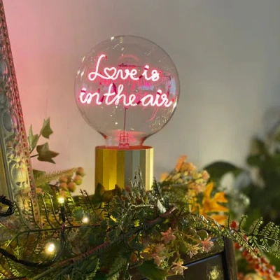 Mitb Love Is In The Air Portable Table Lamp In Gold