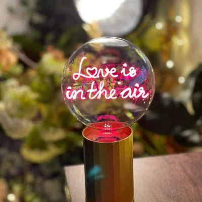 Mitb Love Is In The Air Portable Table Lamp In Gold