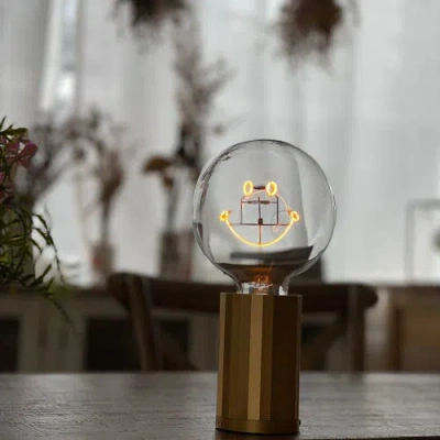 Mitb Smiley Portable Table Lamp In Green