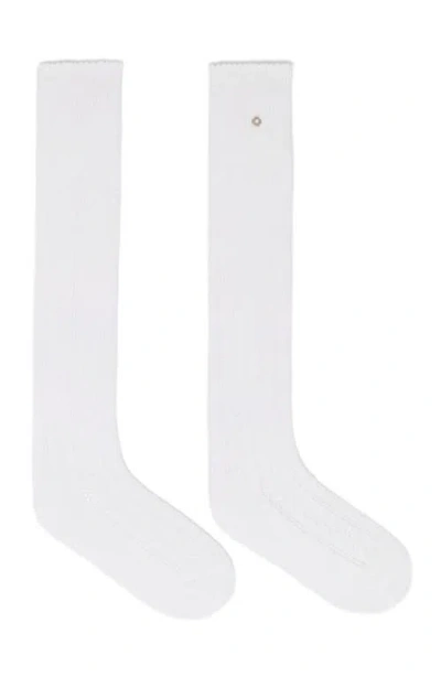 Maje Knee-high Pointelle Socks In White