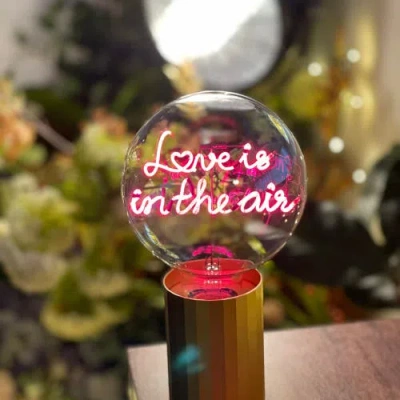 Mitb Love Is In The Air Portable Table Lamp In Yellow