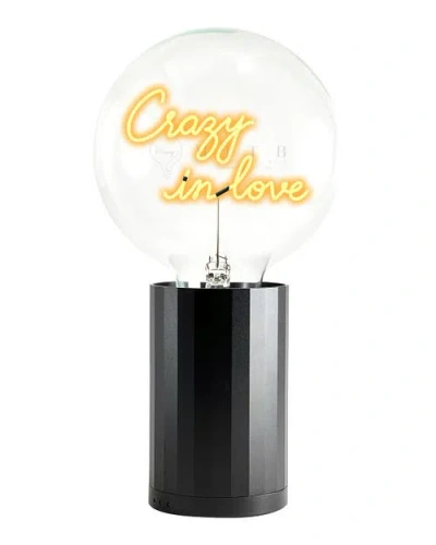 Mitb In Love Portable Table Lamp In Black