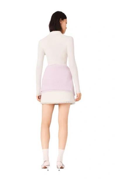 Maje Ribbed Polo Sweater In Sand