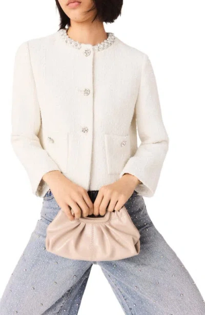 Maje Mini Naplak Leather Clutch