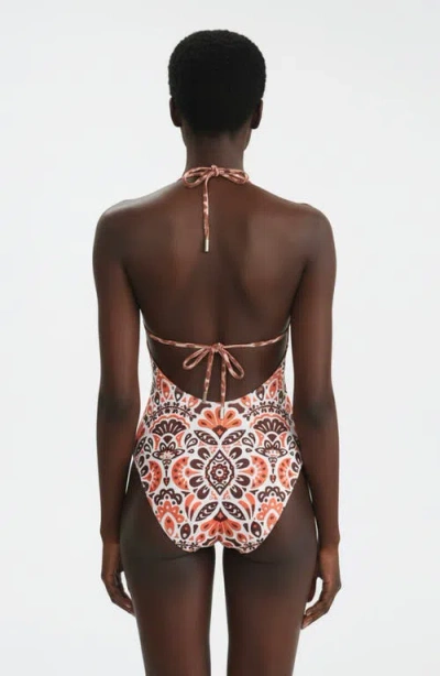 Jessie Zhao New York Savanna Reversible One Piece Swimsuit In Brown